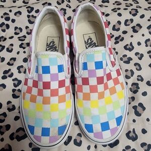 Vans Multicolor Checkered Slip-On Shoes